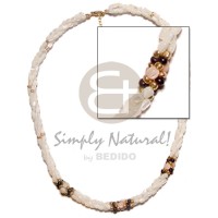 3 rows twisted troca ricebeads