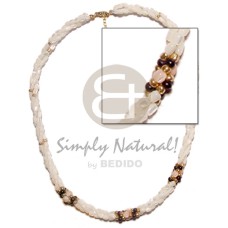 3 rows twisted troca ricebeads