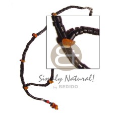 2-3mm black coconut heishi tassle