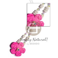 Floating pink coconut flower