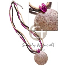 3 rows 2-3mm coconut heishe