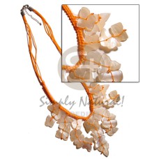 Orange cleopatra macrame dangling