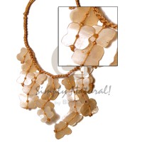 Tan macramie dyed dangling