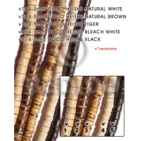 4-5mm coconut heishi natural white