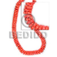 10mm coconut flower beads orange