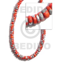 4-5mm coconut pokalet. red orange