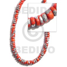 4-5mm coconut pokalet. red orange