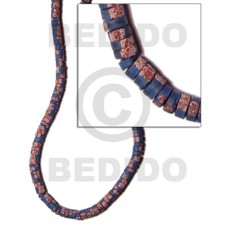 4-5mm coconut heishi blue