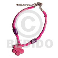 Fuschia pink 2-3mm coconut heishe