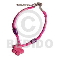 Fuschia pink 2-3mm coconut heishe