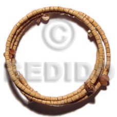 2-3mm coconut heishi natural white