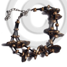 Black coconut nuggets in metallic