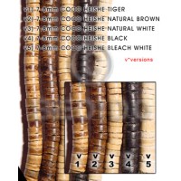7-8mm coconut heishi black