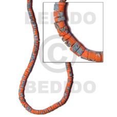 4-5mm coconut heishi orange