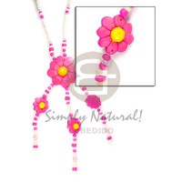 3-tassel triple coconut flower pendant
