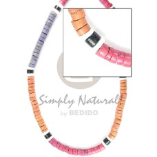 4-5 mm coconut heishi blue orange red