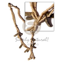 3 rows 2-3mm coconut heishe