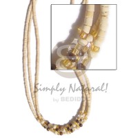 3 rows bleach coconut heishe