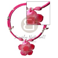 Pink 2-3mm coconut heishi wire