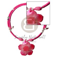 Pink 2-3mm coconut heishi wire