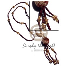 2-3mm coconut heishi in reddish