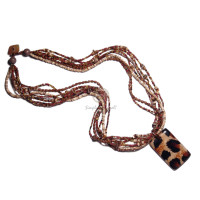 3 rows 2-3mm coconut heishi pokalet