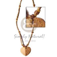 2-3mm coconut heishi tiger sig-ed