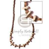 2-3 coconut heishi brown