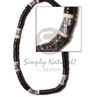 7-8mm black coconut heishi pokalet