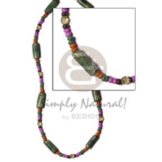 2-3mm coconut pukalet orange lavender green