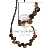 2-3 black coconut heishe