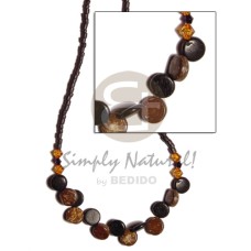 2-3 black coconut heishe