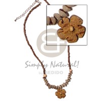 2-3mm coconut heishi natural brown