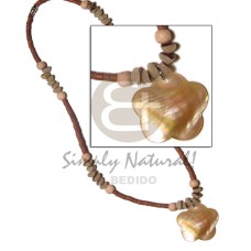 2-3 coconut heishi dark tan