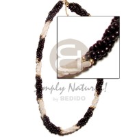 Twisted black coconut pukalet and