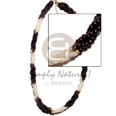 Twisted black coconut pukalet and