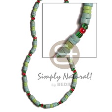 4-5mm aqua green coconut heishe