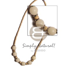 2-3 coconut heishi natural white