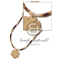 2-3mm natural brown bleach tiger coconut pokalet.