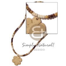 2-3mm natural brown bleach tiger coconut pokalet.