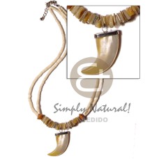 2 rows coconut heishi bleached