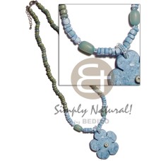 Aqua blue 4-5mm coconut pokalet.