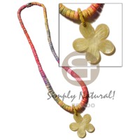 Graduated multicolored coconut heishe