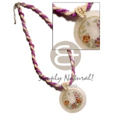 Twisted 2-3mm coconut pokalet. lavender bleach cut