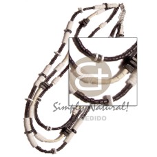 3 rows 2-3mm coconut heishe