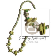 Lime green 4-5mm coconut heishe