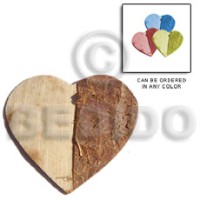 Coconut heart 2 face pendant