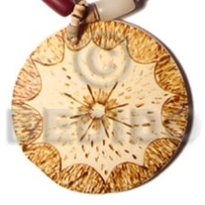 50mm round coconut pendant