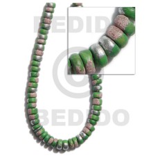 4-5mm coconut pokalet. green