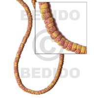 4-5mm coconut pokalet. bright yellow